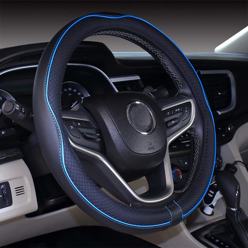 Mayco Bell 2019 New Microfiber Leather Car Extra Large Steering Wheel Cover for Big Trucks (17.5-18'', Light Blue) - Image 1